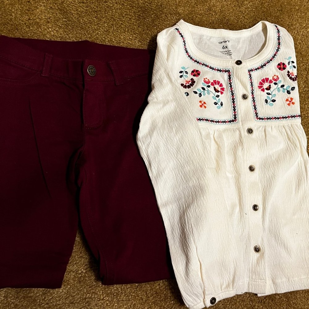Carters girls top and pants set, NWOT